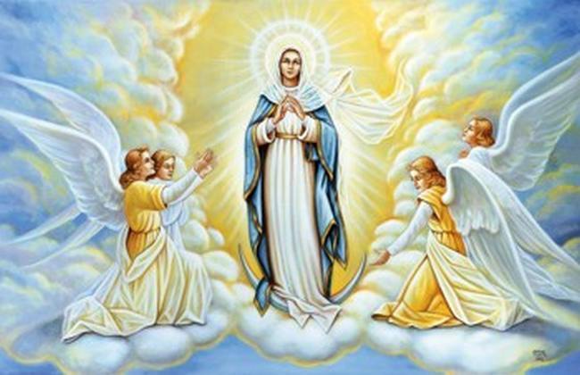 Impression photo « Ave Maria Je vous salue Marie Catholique romaine Prière latine », par